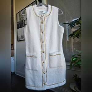 Endless Rose Fuzzy Chain Trim Mini Dress